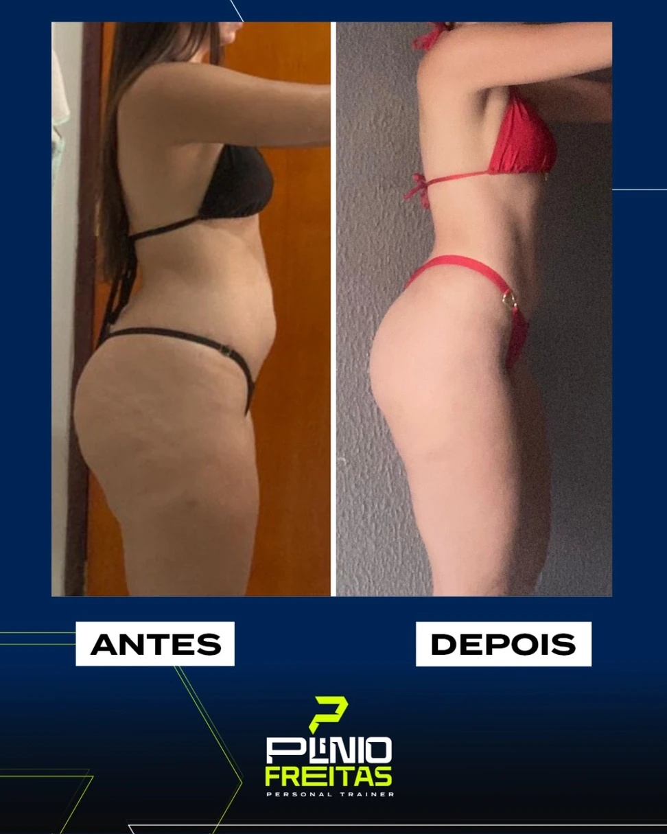 Antes e depois de Evina Queiroz